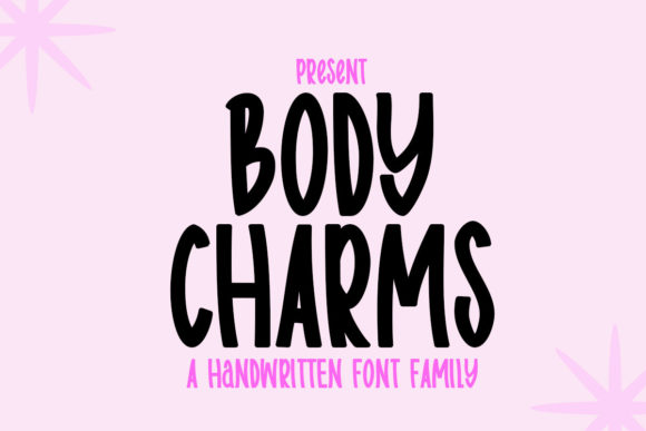 Body Charms: A Playful Display Font for Editorial Design and Digital Publishing