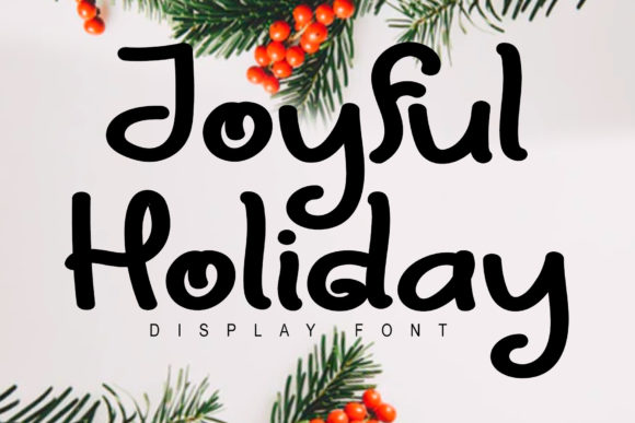 Joyful Holiday Font: A Whimsical Touch for Crafters & Makers