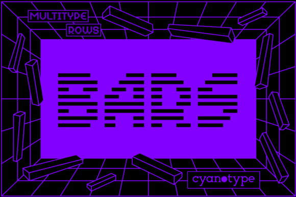 MultiType Rows Bars: A Pixelated Font for Bold Branding